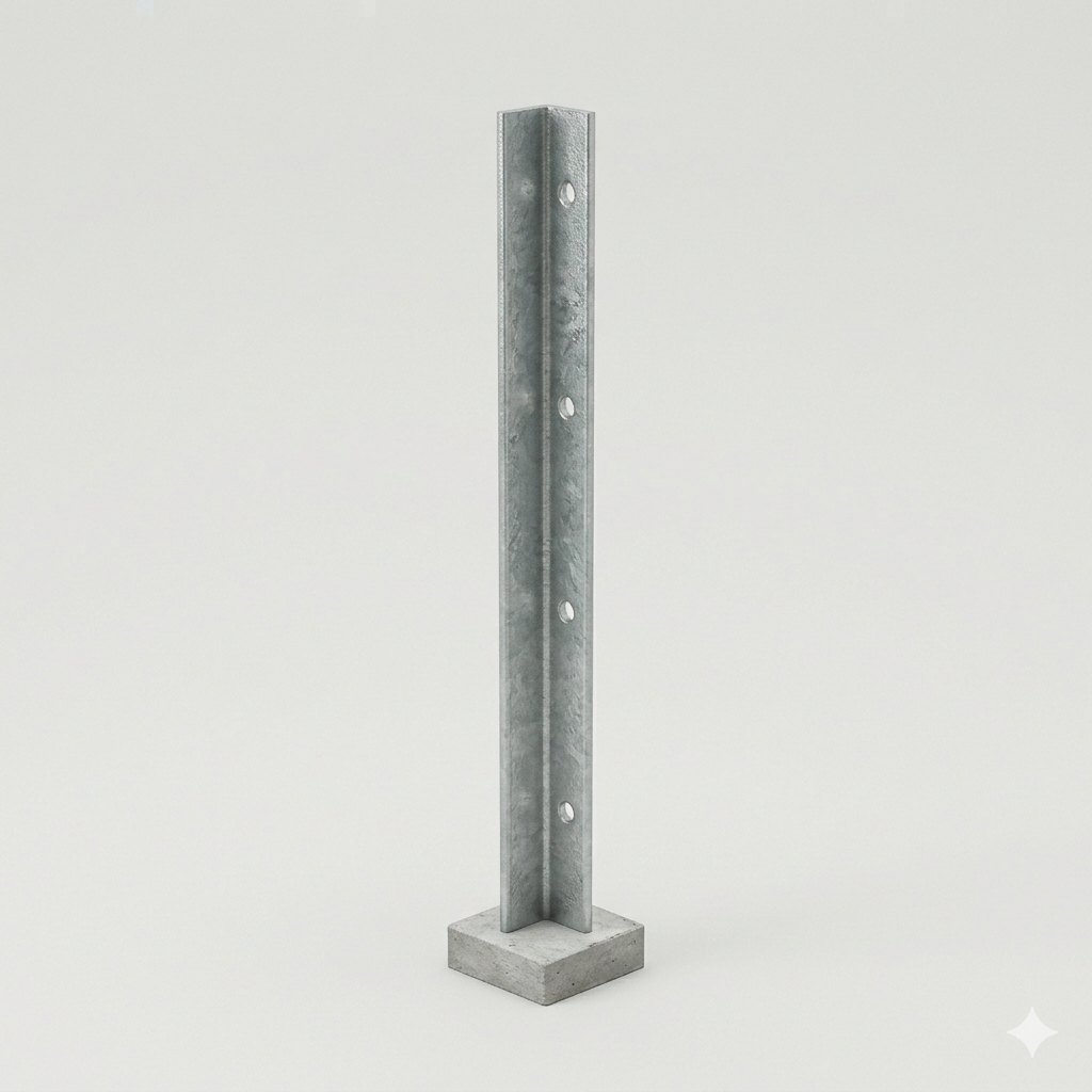 gi angle fence pole 50x50mm x 4mm